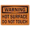 Signmission OSHA Warning Decal, Hot Surface Do Not Touch, 10in X 7in Decal, 10" W, 7" H, Landscape OS-WS-D-710-L-19675 - alternate 1